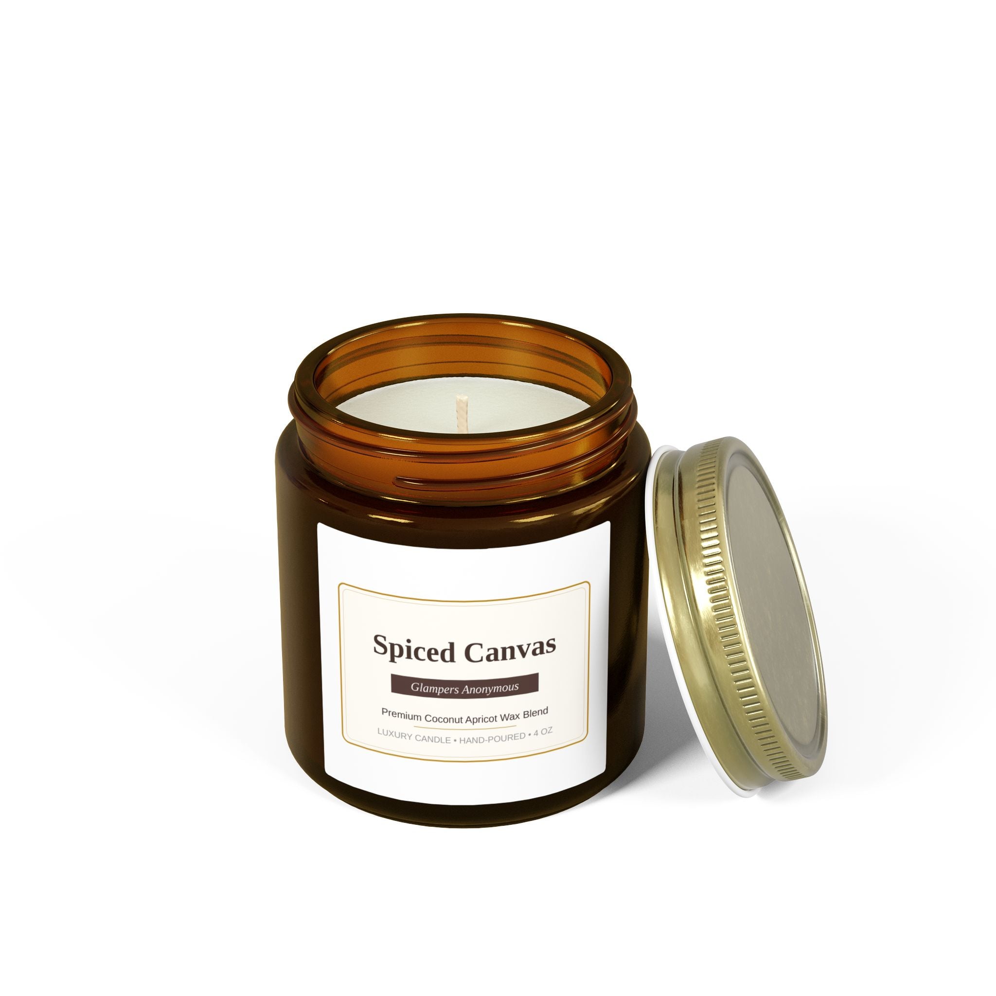 Spiced Canvas Non-toxic Scented Candle | Cinnnamon Chai scent- Jar Candle 4 oz