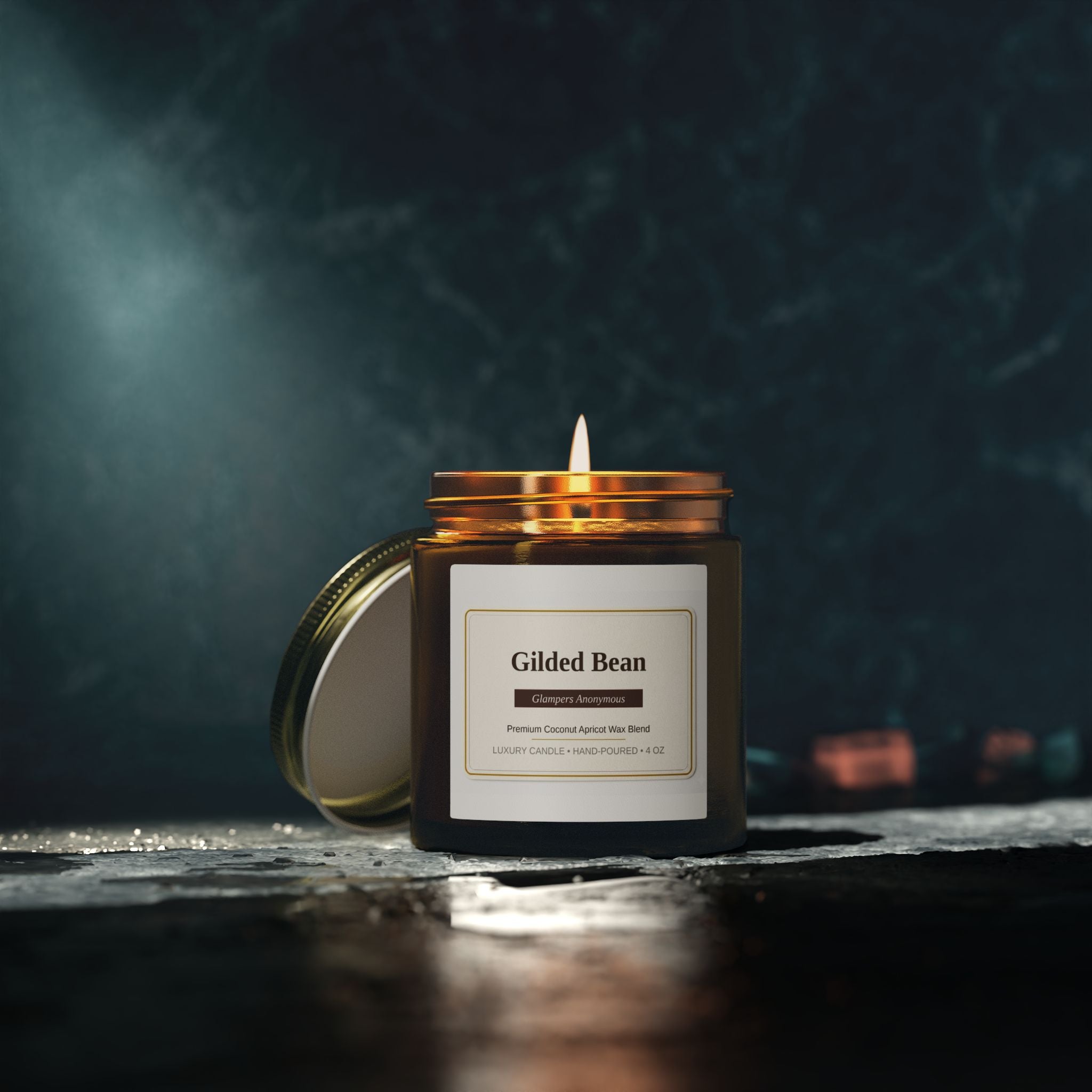 Gilded Bean  Scented Candle | Vanilla Jar Candle 4 oz