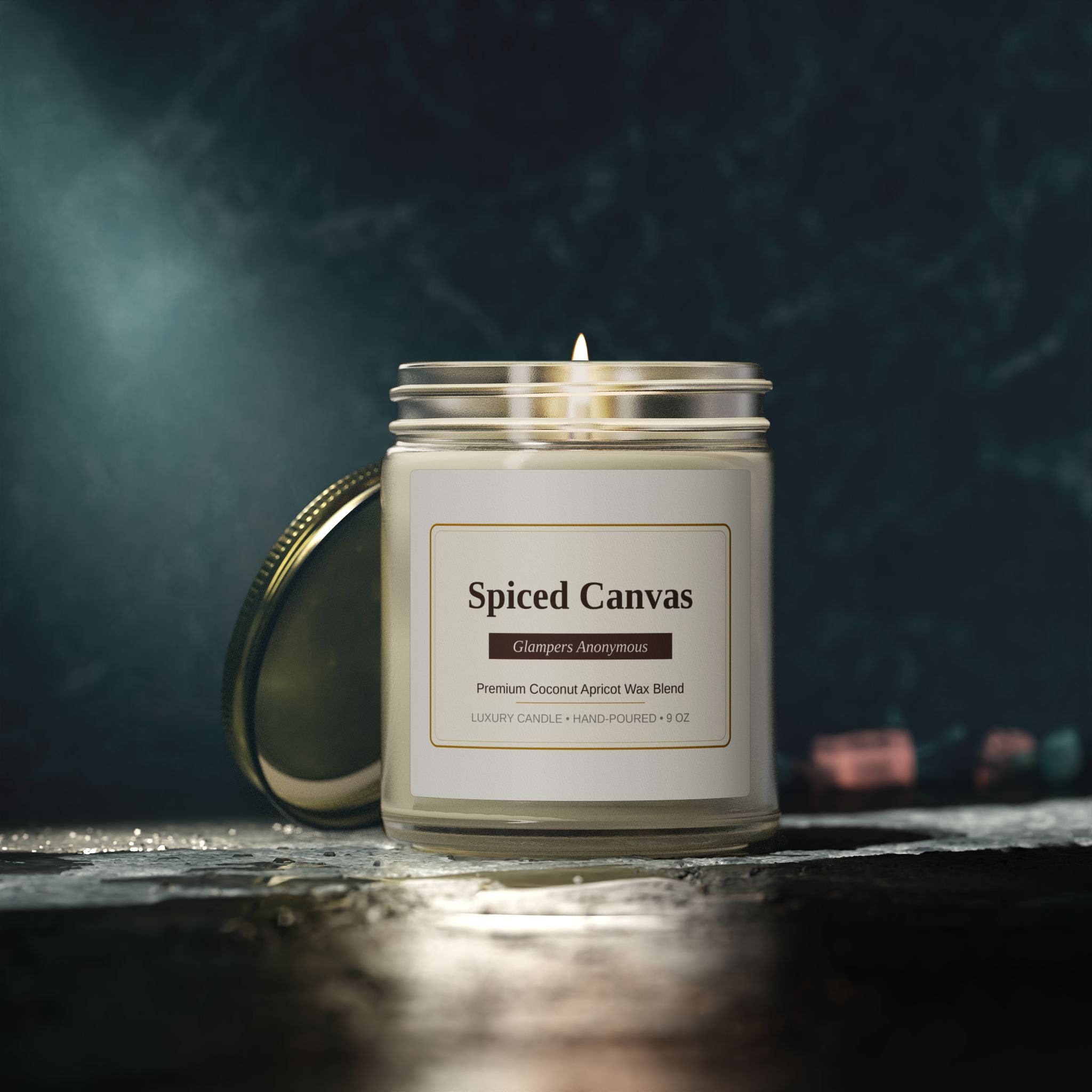 Spiced Canvas Non-toxic Scented Candle | Cinnamon Chai Scent Jar Candle 9 oz