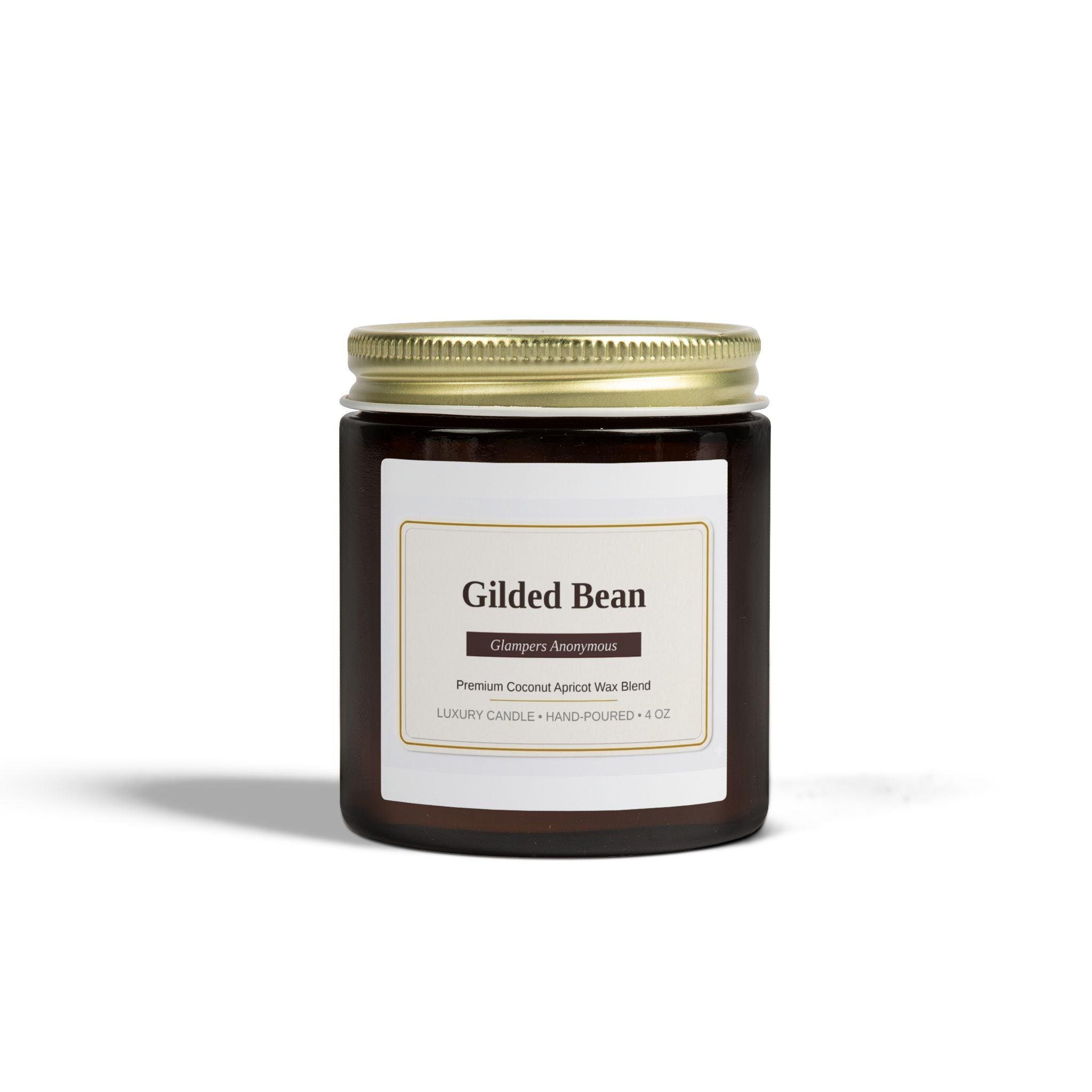 Gilded Bean  Scented Candle | Vanilla Jar Candle 4 oz