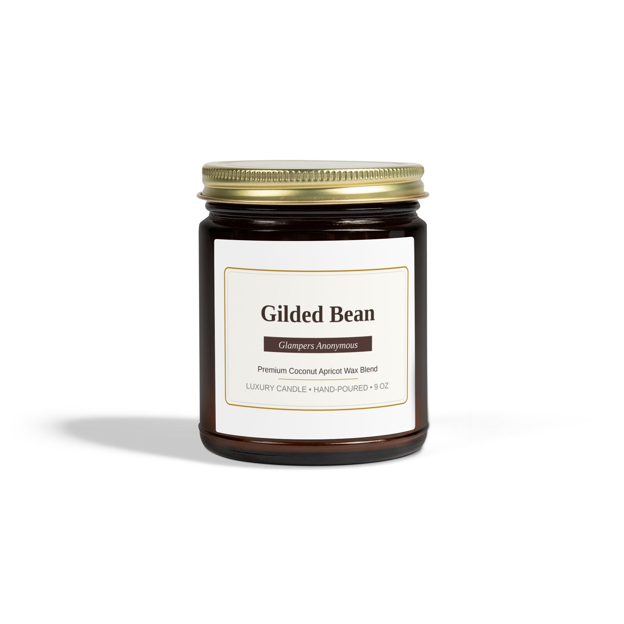 Gilded Bean  Scented Candle | Vanilla Jar Candle 9 oz