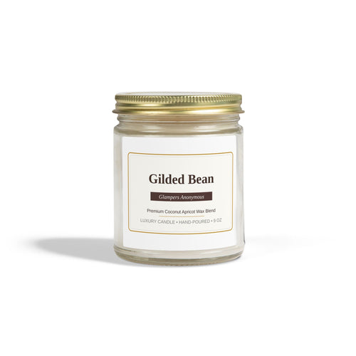 Gilded Bean  Scented Candle | Vanilla Jar Candle 9 oz