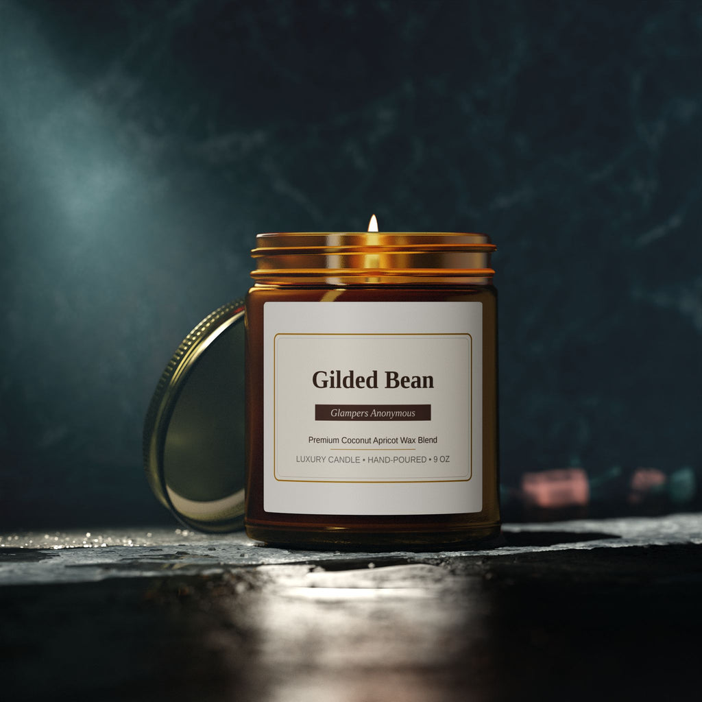 Gilded Bean  Scented Candle | Vanilla Jar Candle 9 oz