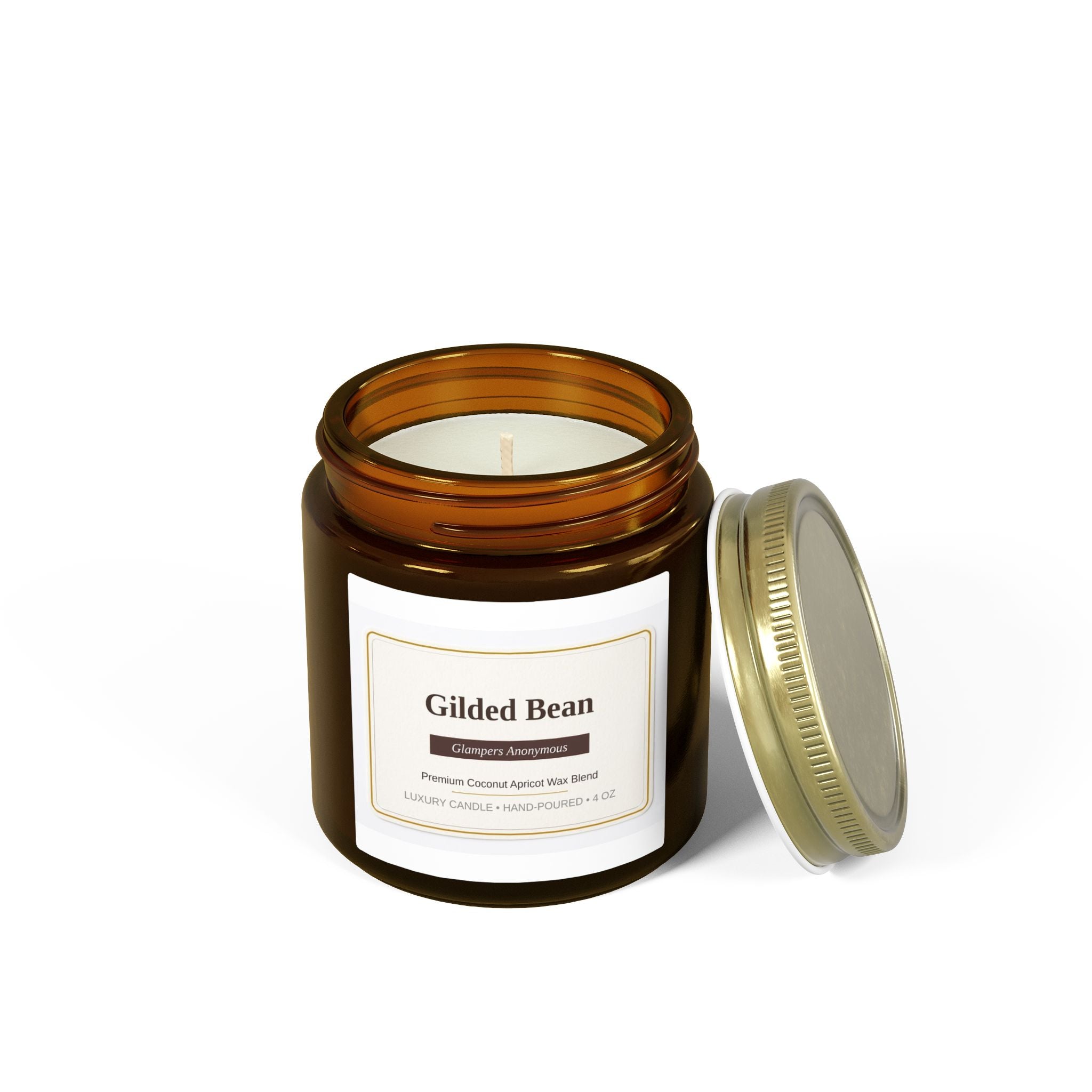 Gilded Bean  Scented Candle | Vanilla Jar Candle 4 oz