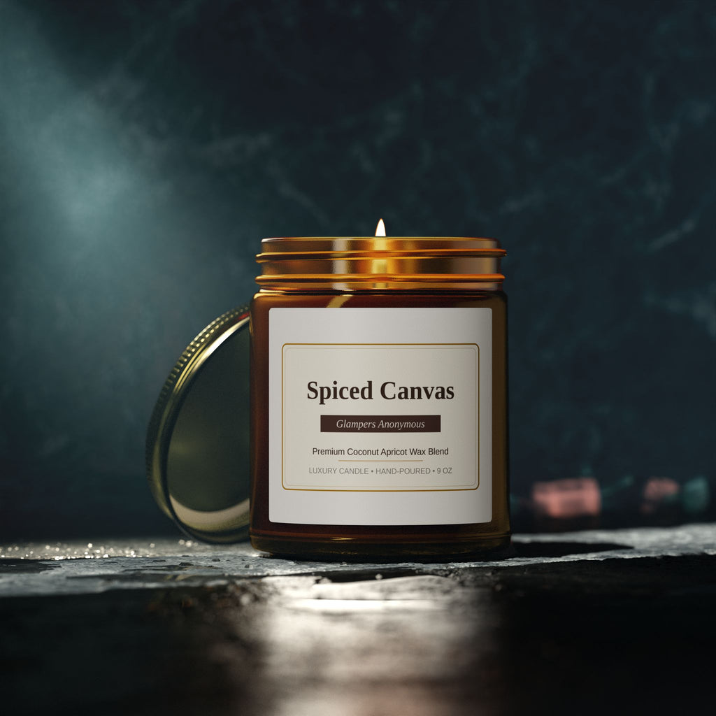 Spiced Canvas Non-toxic Scented Candle | Cinnamon Chai Scent Jar Candle 9 oz