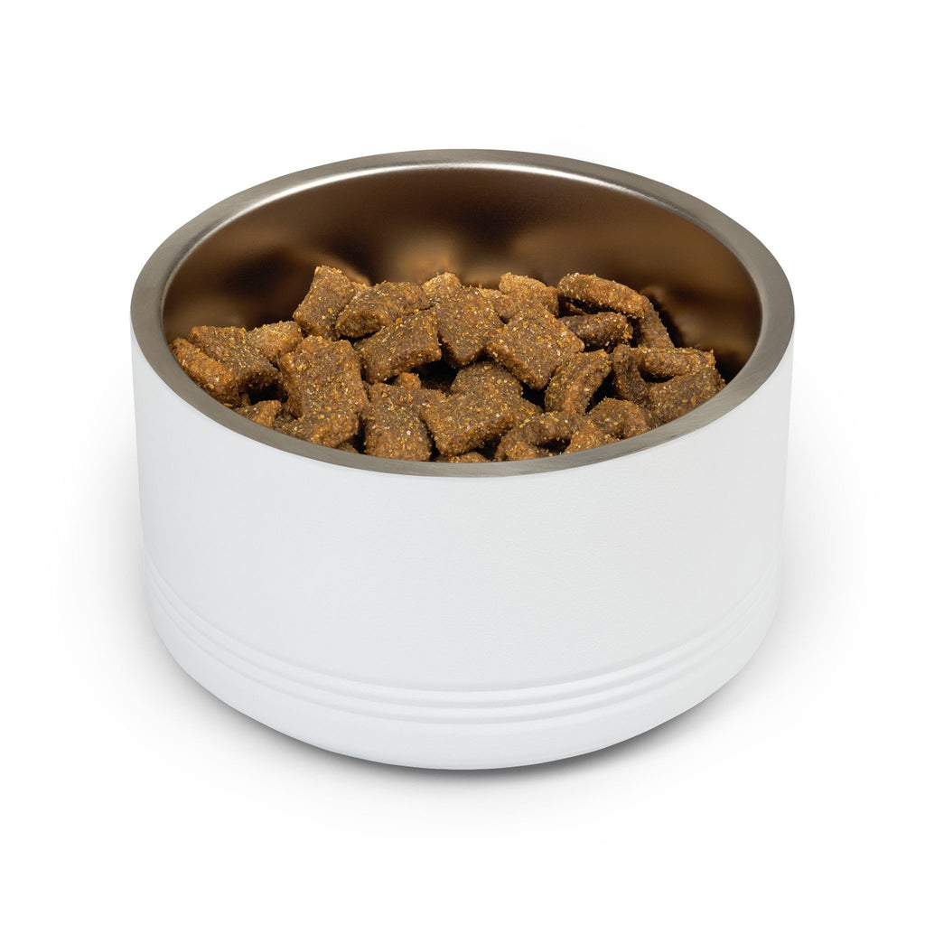 Glamping Pet Bowl — “Home Is Where My Food Bowl Is Parked” Stainless Steel 18oz