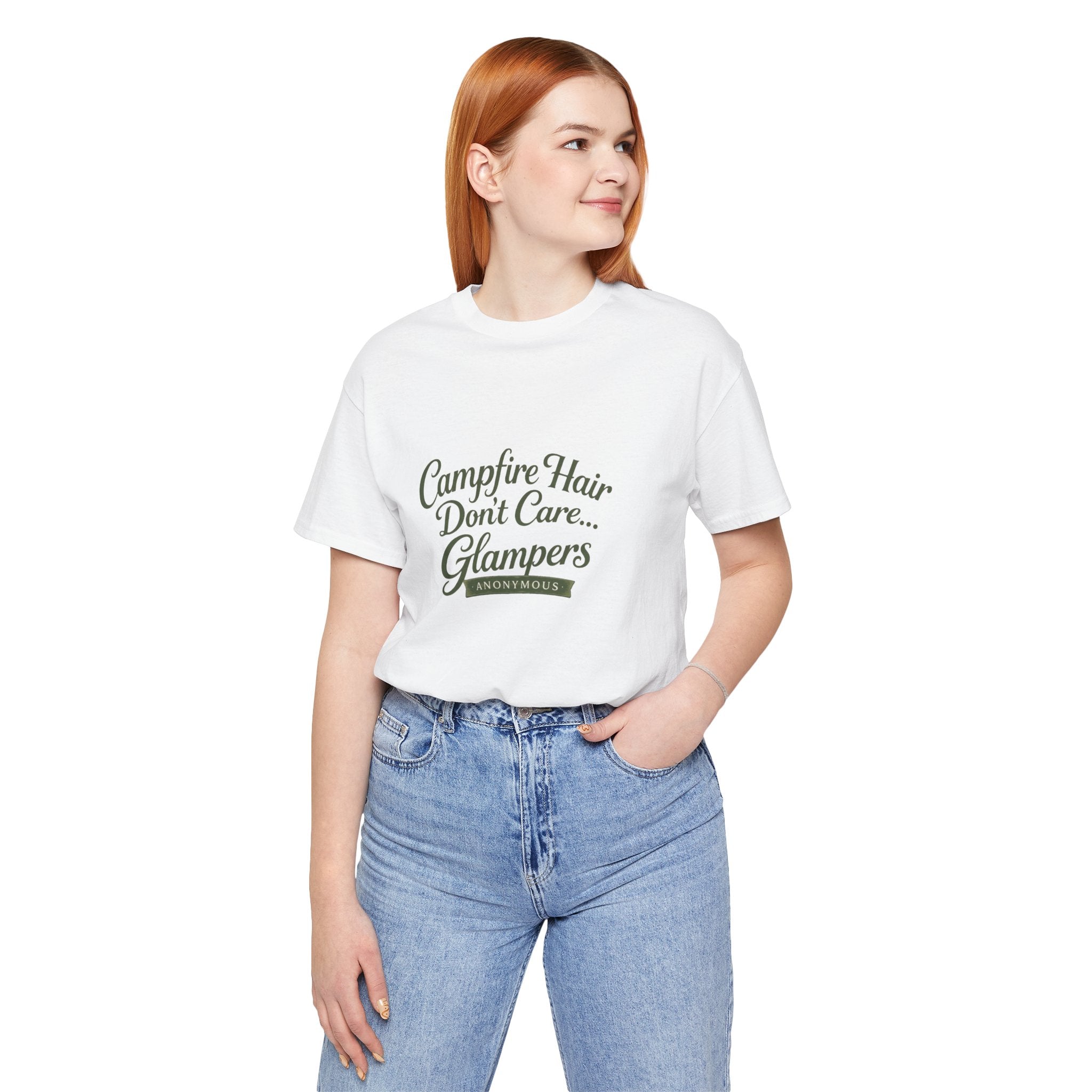 Glampers Tee-Campfire Hair Don’t Care...glampers anonymous