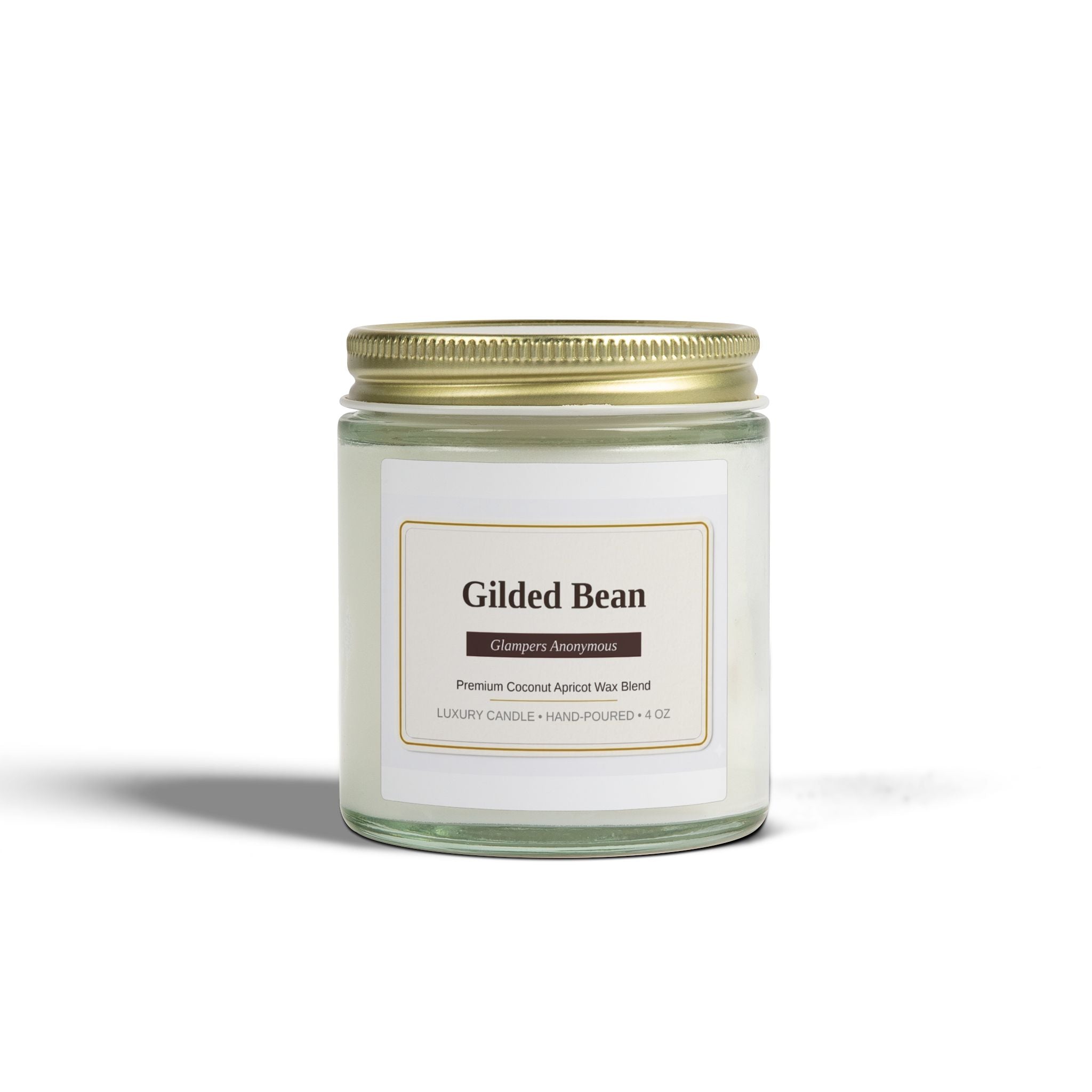 Gilded Bean  Scented Candle | Vanilla Jar Candle 4 oz