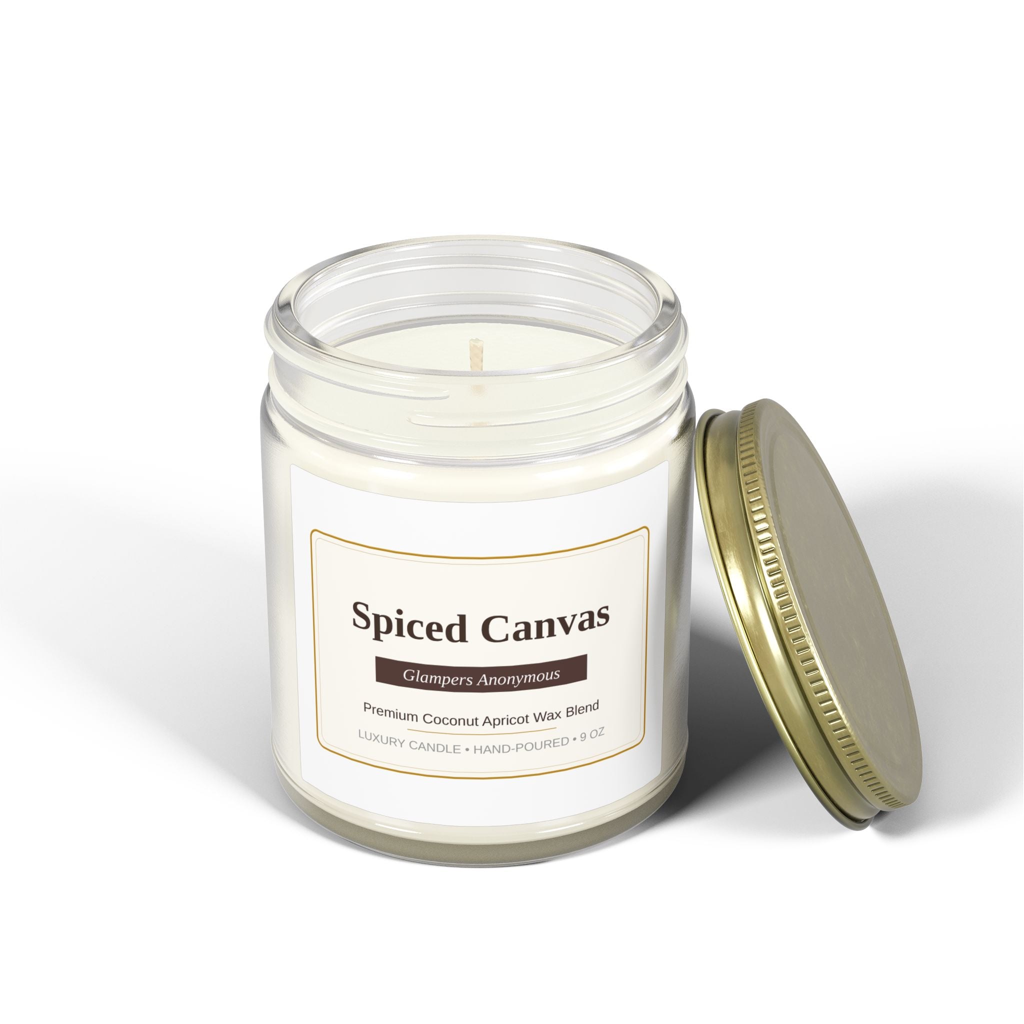 Spiced Canvas Non-toxic Scented Candle | Cinnamon Chai Scent Jar Candle 9 oz